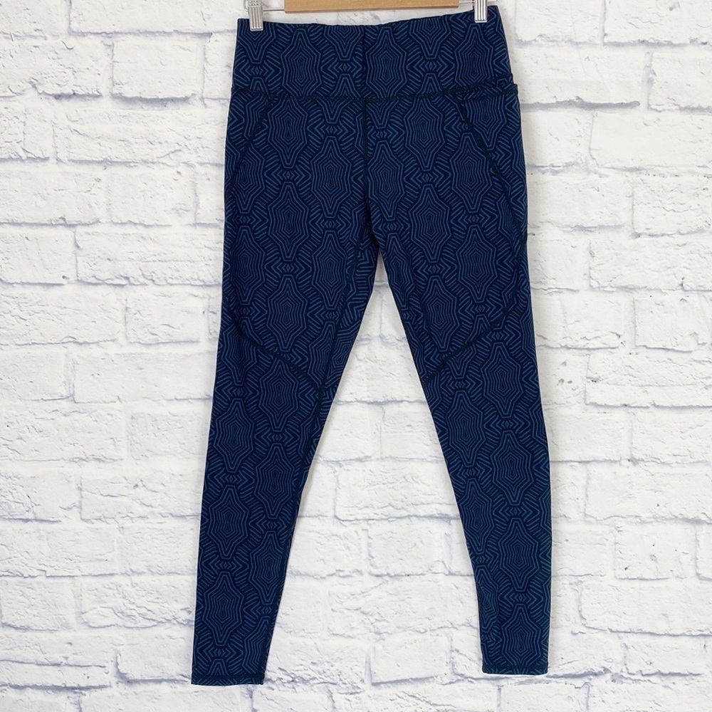 Sweaty Betty The Power black blue line print leggings